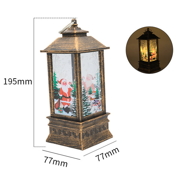 Linterna Navideña LED Luminosa para Adultos Mayores - Decoración Festiva con Luz Cálida