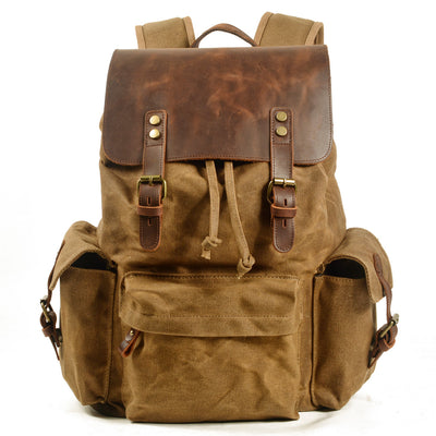 Mochila Casual para Hombre de Lona Encerada - Estilo Moderno con Compartimento para Laptop - Image 10