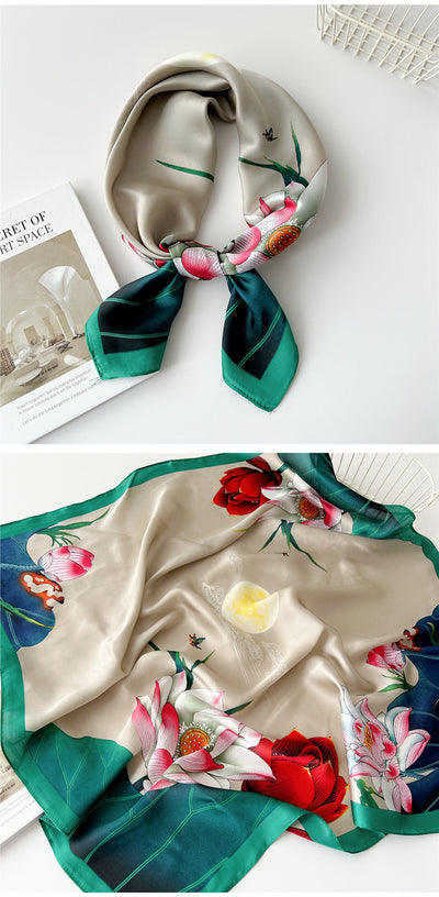 Pañuelo de Seda Cuadrado 70cm - Versátil para Primavera y Otoño - Image 52