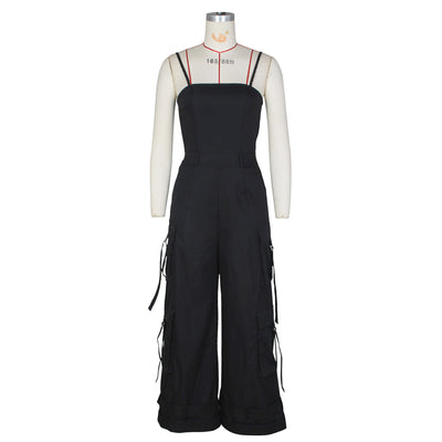 Jumpsuit de Trabajo para Mujer con Bolsillos Múltiples y Pierna Ancha - Image 10