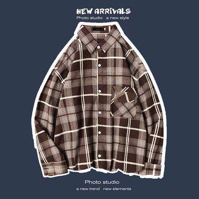 Abrigo Retro de Cuadros para Hombre - Estilo Suelto y Personalidad - Image 28