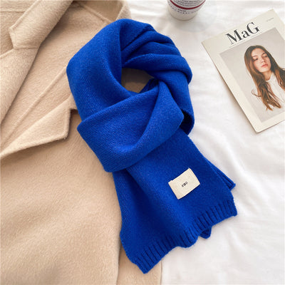 Bufanda Cálida de Color Liso para Otoño e Invierno - Image 9