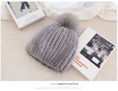 Gorro de Piel de Visón con Lana Gruesa Aislante - Image 18