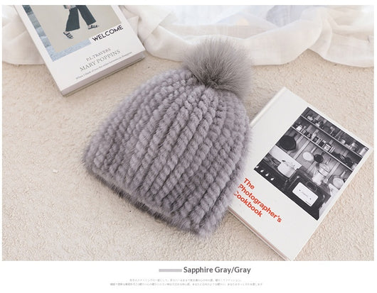 Gorro de Piel de Visón con Lana Gruesa Aislante - Image 18