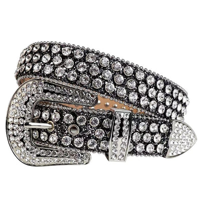 Cinturón de Aleación con Hebilla de Remaches y Cristales Brillantes para Mujer - Image 12