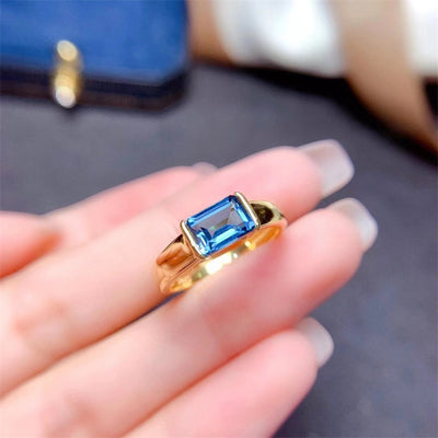 Anillo de Topacio Natural Plata 925 para Mujer - Image 4