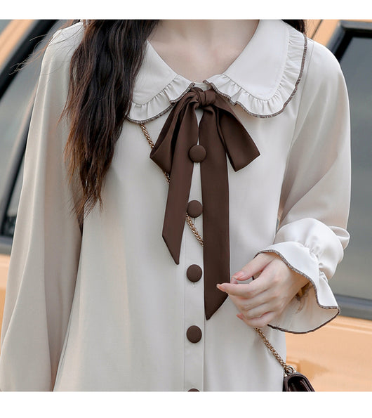 Vestido Largo Elegante con Mangas Largas Estilo Universitario para Mujer - Image 12