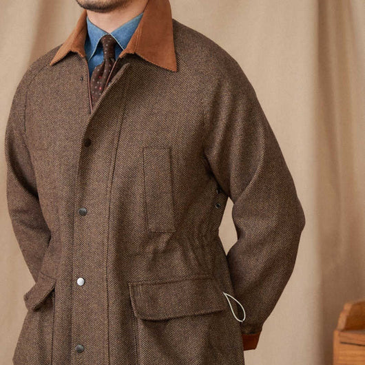 Chaqueta Safari de Lana con Cuello a Juego - Abrigo Retro Cálido - Image 5