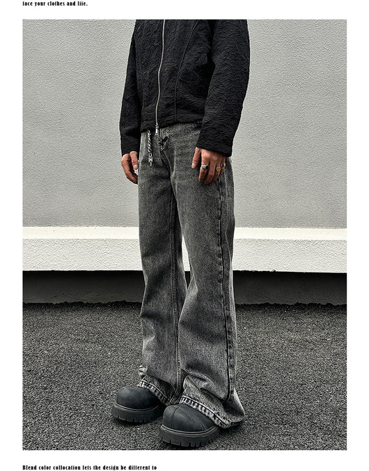 Pantalones Vaqueros Skinny Gris Desgastado para Hombre - Image 9