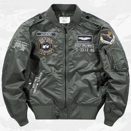 Chaqueta Beisbolera Hombre Bordada Fit Relajado - Image 7
