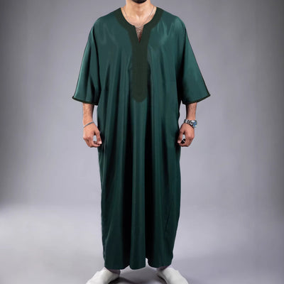 Túnica Marroquí Étnica para Hombre con Estampado Digital 3D - Image 3