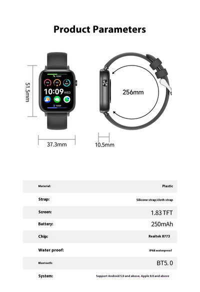 Reloj Inteligente con Monitor Cardíaco, Podómetro y Llamadas Bluetooth - Image 27