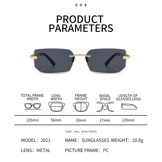 Gafas de Sol Rimless Transparentes para Mujer - Image 2