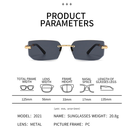 Gafas de Sol Rimless Transparentes para Mujer - Image 2