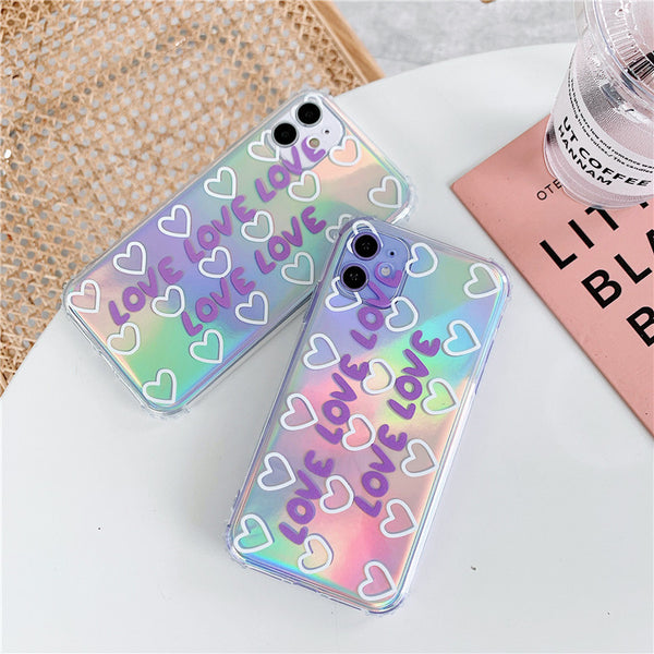 Funda Protectora Púrpura Love Compatible con Apple