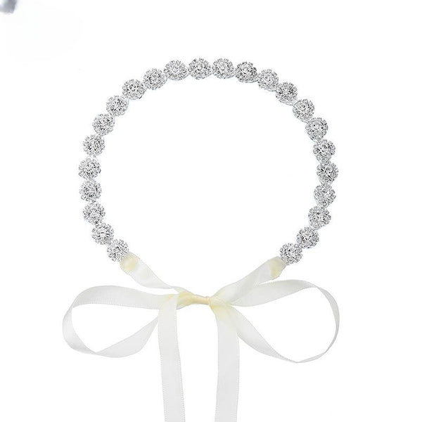 Diadema Nupcial con Girasol de Diamantes de Imitación para Fotografía de Bodas - Image 3