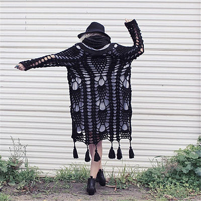 Cardigan de Lana Gruesa Tejido Holgado para Mujer - Image 3