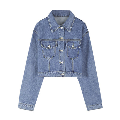 Chaqueta Denim Clásica de Manga Larga para Mujer - Image 2