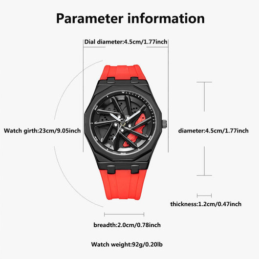 Reloj de Cuarzo para Hombre con Diseño de Rueda Giratoria - Image 8