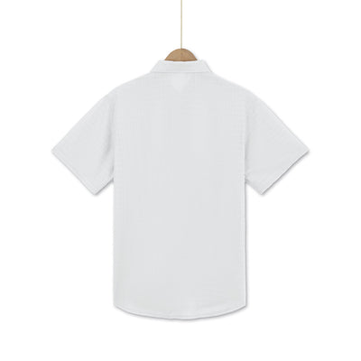 Camisa Suelta de Solapa Lisa para Hombre - Estilo Casual Festivo - Image 27