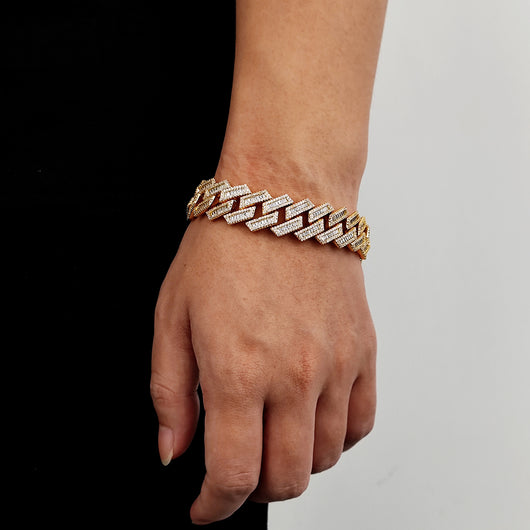 Cadena Cubana Hip Hop de Diamantes Doble Fila 18mm - Image 15