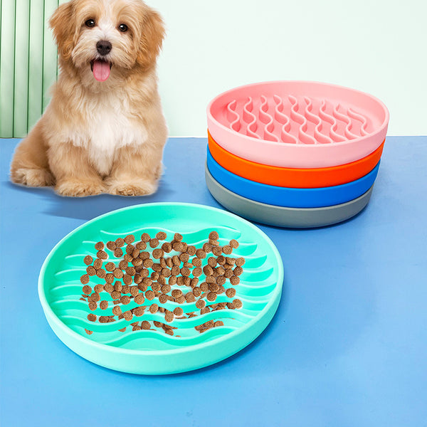 Plato Comedero Lento Corrugado para Mascotas