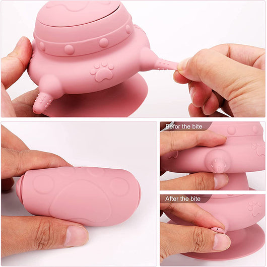 Alimentador de Cachorros con 4 Teteros de Silicona para Perros, Gatos y Conejos - Image 4