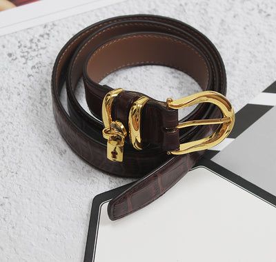 Cinturón de Cuero Genuino para Mujer - Diseño Minimalista y Versátil - Image 24