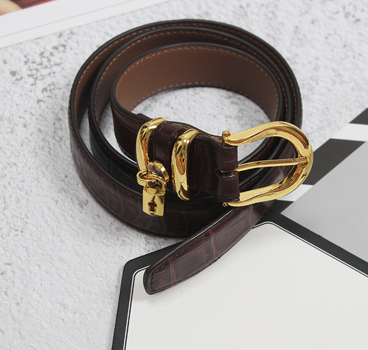 Cinturón de Cuero Genuino para Mujer - Diseño Minimalista y Versátil - Image 24