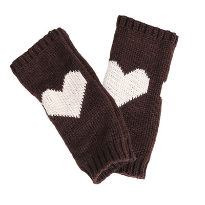 Guantes de Lana sin Dedos con Corazón Grande Tejidos - Image 14