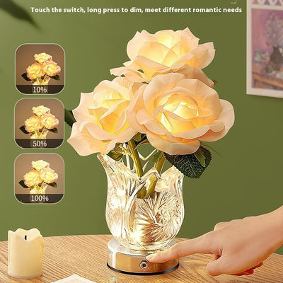 Lámpara de Mesa Flores de Cristal para Dormitorio - Image 4