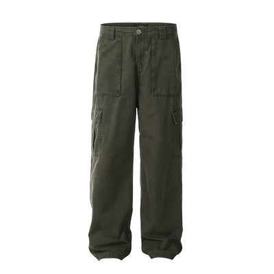 Pantalones Rectos Vintage Wash Holgados para Hombre - Image 3