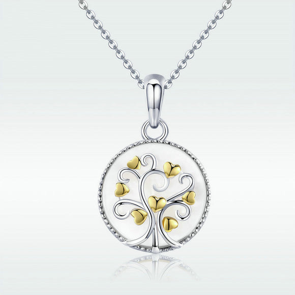 Collar de Plata Esterlina con Baño de Oro - Diseño Ovalado para Mujer