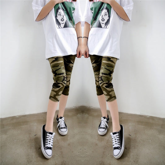 Shorts Camuflaje de Seda de Leche con Máximo Estiramiento