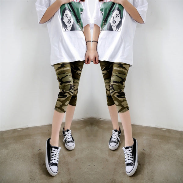 Shorts Camuflaje de Seda de Leche con Máximo Estiramiento