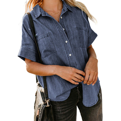 Camisa Casual de Solapa Lisa - Versátil y Minimalista - Image 16