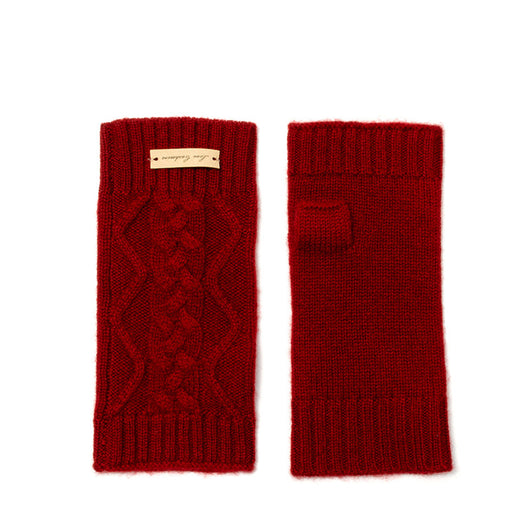 Guantes Mitones de Cachemira Pura Trenzados para Mujer - Image 16