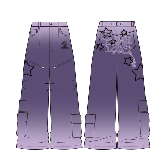 Pantalones Chaopai Púrpura Rectos de Pierna Ancha - Image 4