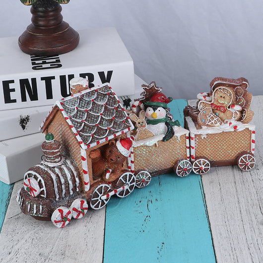 Tren Navideño de Resina Artesanal