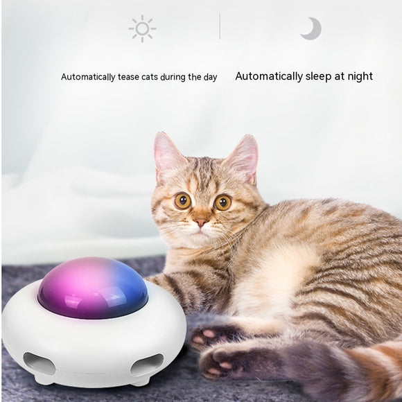 Juguete Interactivo para Gatos con Plataforma Giratoria Automática