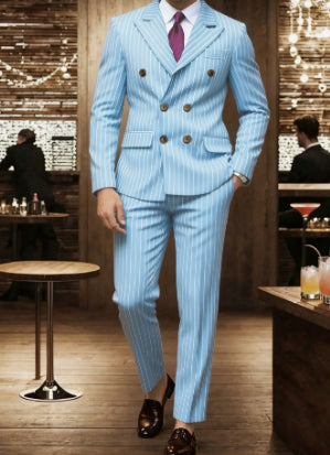 Conjunto de Traje Ejecutivo a Rayas para Hombre - Image 5