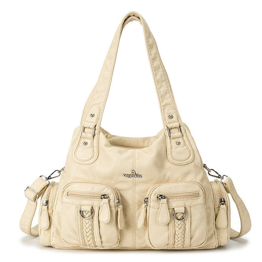 Bolsa Mensajera Casual Coreana de Color Liso - Image 12