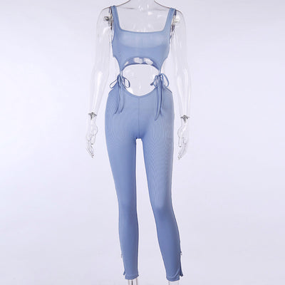 Pantalón deportivo con cortes y cordones ajustables - Image 65