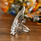 Anillo de Plata 925 Pavo Real Hueco Vintage para Mujer
