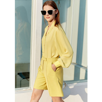 Blusa Elegante de Gasa con Mangas Farol - Image 3