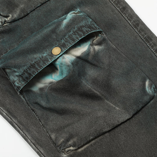 Jeans de Trabajo Personalizados con Múltiples Bolsillos y Cinturón Ajustable Estilo Europeo - Image 3