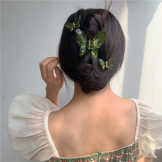 Set de 3 Pinzas Mariposa Transparentes para Cabello - Image 2