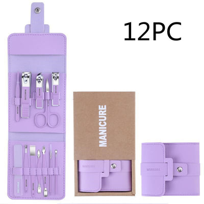 Kit Completo de 16 Herramientas de Manicura en Acero Inoxidable con Estuche PU - Image 14