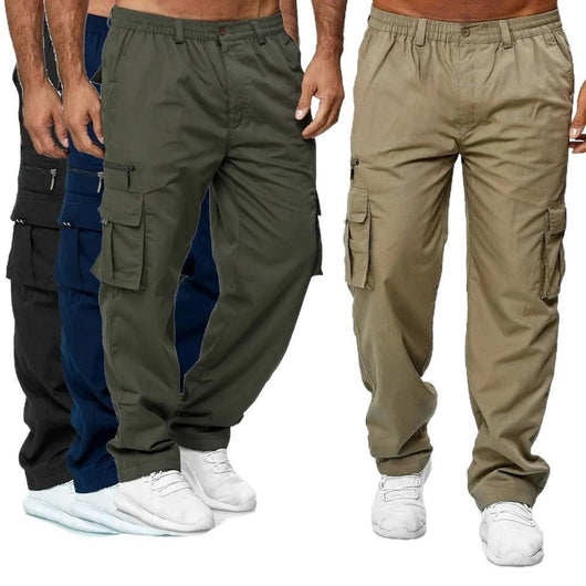Pantalones Casuales Multibolsillos Hombre - Corte Recto Versátil - Image 5