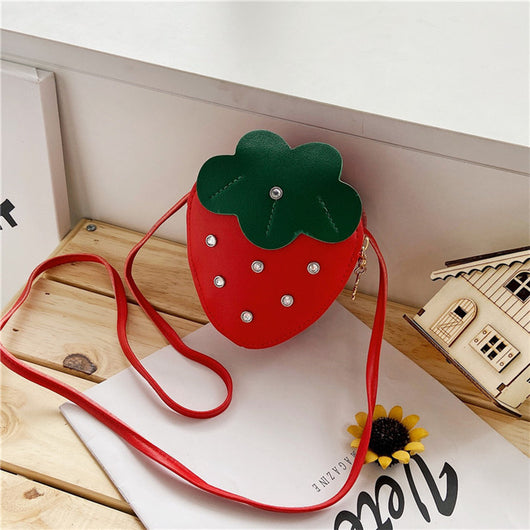 Monedero Infantil Fresa con Correa - Bolsa Decorativa Unisex